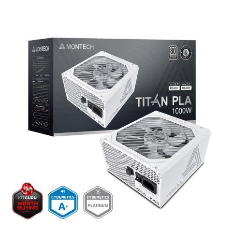 Montech TITAN PLA 1000W moduł zasilaczy 20+4 pin ATX ATX Biały