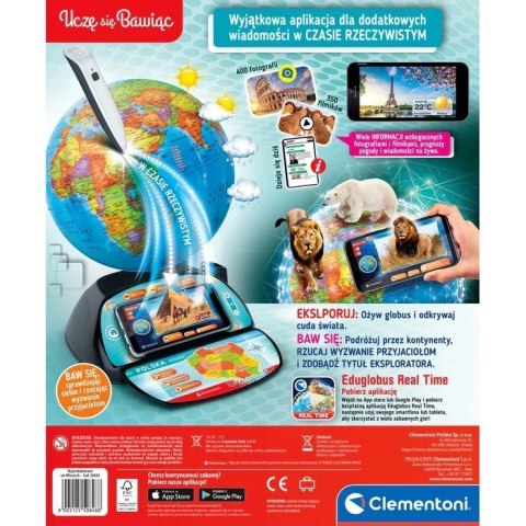 Zestaw Clementoni - Interaktywny Eduglobus Real Time