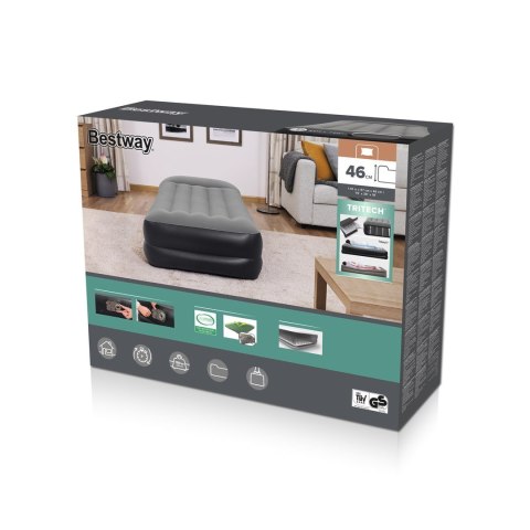 Bestway 67401 / 23 dmuchany materac Pojedynczy materac Czarny, Szary Unisex