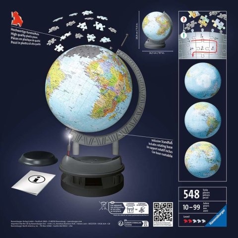 Ravensburger 11549 puzzle Puzzle 3D 540 szt. Glob