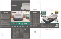 Bestway 67923 / 23 dmuchany materac Podwójny materac Szary, Biały Unisex
