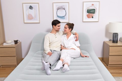 Bestway 67923 / 23 dmuchany materac Podwójny materac Szary, Biały Unisex
