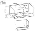 Okap do zabudowy ELICA LANE 52 cm | sterowanie dotykowe | LED | inox