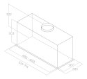 Okap do zabudowy ELICA LANE 72 cm | sterowanie dotykowe | LED | czarny