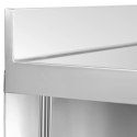 Stół blat barowy roboczy gastronomiczny z rantem 4 półki STAL 100 x 30 x 105 cm