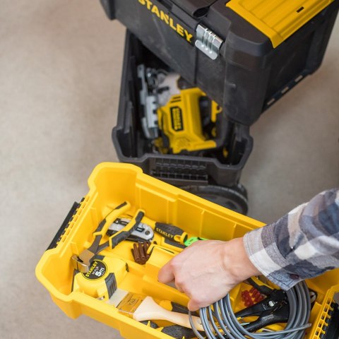 Stanley Essential Twarda kaseta na narzędzie Plastik Szary, Żółty