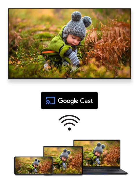 TV 50" Thomson QLED 50QG5C14 Google TV, central stand