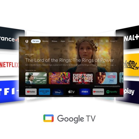 TV 50" Thomson QLED 50QG5C14 Google TV, central stand