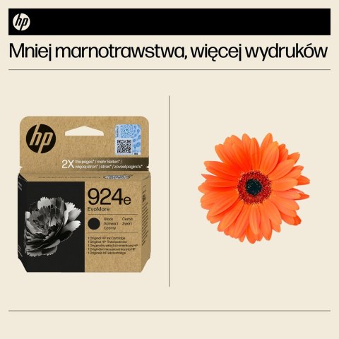 HP Oryginalny czarny tusz 924e EvoMore