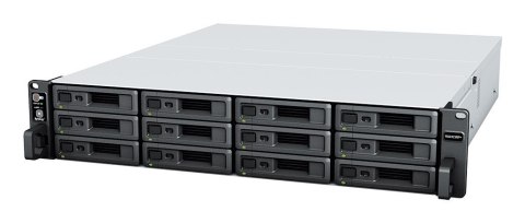 Synology RackStation RS2423RP+ serwer danych NAS Rack (2U) Ryzen Embedded V1780B 8 GB DDR4 0 TB DiskStation Manager Czarny, Szar