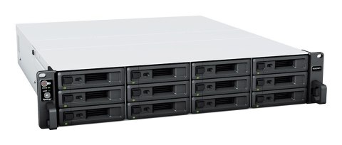 Synology RackStation RS2423RP+ serwer danych NAS Rack (2U) Ryzen Embedded V1780B 8 GB DDR4 0 TB DiskStation Manager Czarny, Szar
