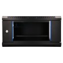 Extralink LITE 4U 530X400 WALL-MOUNTED RACKMOUNT CABINET BLACK Stojak wolnostojący/ścienny/podłogowy Czarny