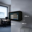 Extralink LITE 4U 530X400 WALL-MOUNTED RACKMOUNT CABINET BLACK Stojak wolnostojący/ścienny/podłogowy Czarny