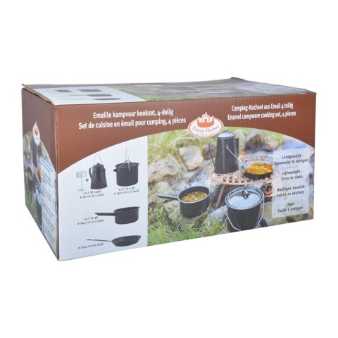 Esschert Design FF215 kampingowy przybór kuchenny Zestaw Czarny