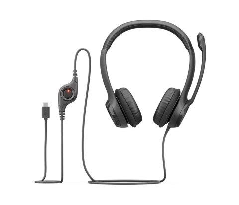 Logitech H390 USB Zestaw słuchawkowy Przewodowa Opaska na głowę Połączenia/muzyka USB Type-C Czarny