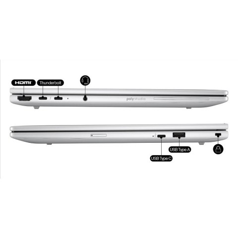 HP EliteBook 8 G1i Ultra 7 255U 14"WUXGA 400nits AG LBL 32GB DDR5 5600 SSD512 Intel Arc Cam 5MP+IR+ISP 62Wh W11Pro Glacier Silve
