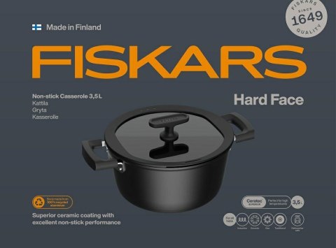 Garnek 3,5 L z powłoką nieprzywierającą i z pokrywką Hard Face