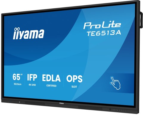 Monitor interaktywny iiyama TE6513A-B1AG 65 cali UHD IR 40 punktów dotykowych