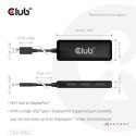 CLUB3D CSV-1553 huby i koncentratory USB Type-C Czarny
