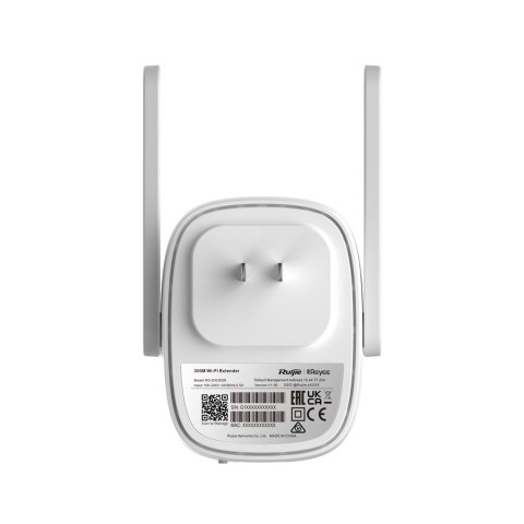 Ruijie Networks RG-EW300R siatkowy system wi-fi Jedna częstotliwości (2,4 GHz) Wi-Fi 4 (802.11n) Biały 1 Zewnętrzny