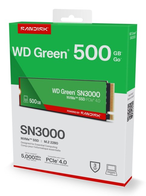 SSD WD Green SN3000 500GB NVMe WDS500G4G0E