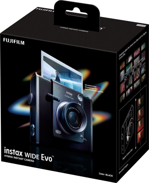 Hybrydowy aparat natychmiastowy FUJIFILM Instax WIDE Evo Black EX D CMOS Czarny
