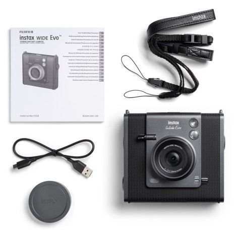 Hybrydowy aparat natychmiastowy FUJIFILM Instax WIDE Evo Black EX D CMOS Czarny