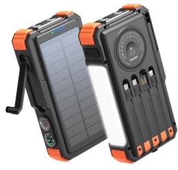 Extralink POWERBANK SOLARNY 20000MAH 20W DYNAMO INDUKCJA LAMPA LATARKA