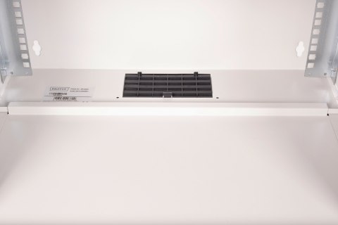 Szafa sieciowa wisząca 19" 7U, SOHO PRO 370 x 540 x 400 mm, drzwi szyba, szary, niezłożona, 60kg