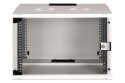 Szafa sieciowa wisząca 19" 7U, SOHO PRO 370 x 540 x 400 mm, drzwi szyba, szary, niezłożona, 60kg