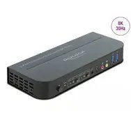 KVM Switch DisplayPort 1.4 8K z USB 3.0 i Audio - KVM / audio / USB switch - 2 porty