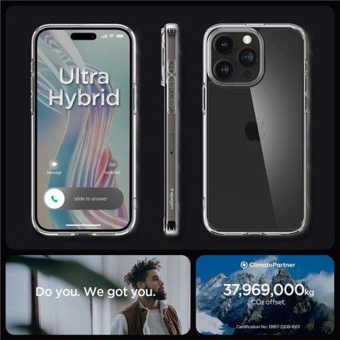 Etui pokrowiec na iPhone 15 Pro Crystal Hybrid - przezroczysty