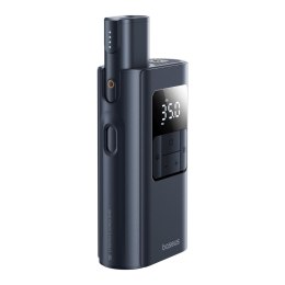Kompresor do opon 2w1 z latarką i powerbankiem 6000mAh 75W - czarny