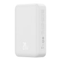 Powerbank magnetyczny 20000mAh 20W EnerFill FM41 z kablem USB-C 30cm - biały
