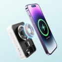 Powerbank magnetyczny 20000mAh 20W EnerFill FM41 z kablem USB-C 30cm - biały