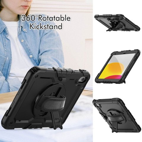 Etui pokrowiec na iPad 10.9'' 2022 z podstawką Solid360 - czarny