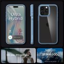 Etui pokrowiec na iPhone 15 Pro Max Crystal Hybrid - przezroczysto niebieski