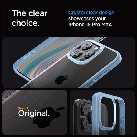 Etui pokrowiec na iPhone 15 Pro Max Ultra Hybrid - jasnoniebieski