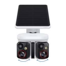 Kamera zewnętrzna do monitoringu z panelem słonecznym 3K IP65 - biała
