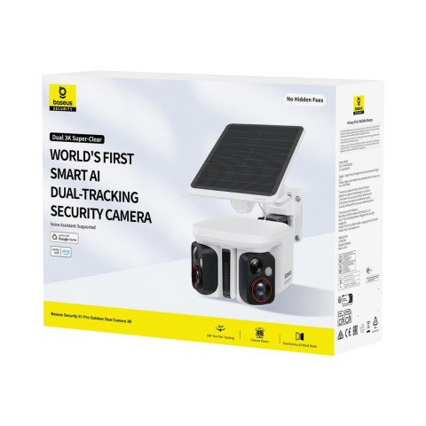Kamera zewnętrzna do monitoringu z panelem słonecznym 3K IP65 - biała