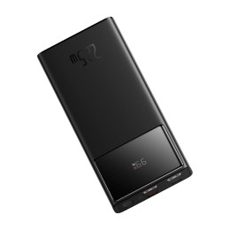 Powerbank 10000mAh USB-A USB-C z wyświetlaczem kablem 22.5W - czarny