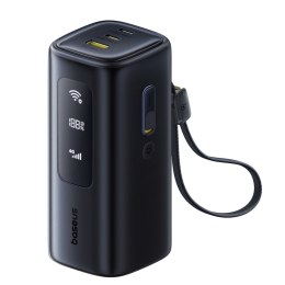 Powerbank 20000mAh USB-A USB-C z funkcją Wi-Fi 67W - czarny