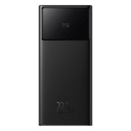 Powerbank 20000mAh USB-A USB-C z wyświetlaczem kablem 22.5W - czarny