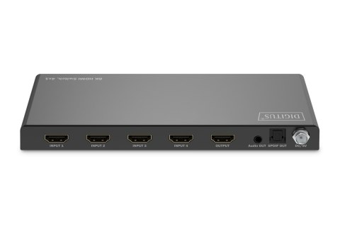 Przełącznik HDMI 4x1, 8K/60Hz (4:4:4) z HDR, 48 Gbps, HDCP 2.3, Toslink / Stereo, EDID
