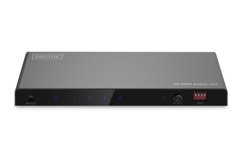 Przełącznik HDMI 4x1, 8K/60Hz (4:4:4) z HDR, 48 Gbps, HDCP 2.3, Toslink / Stereo, EDID