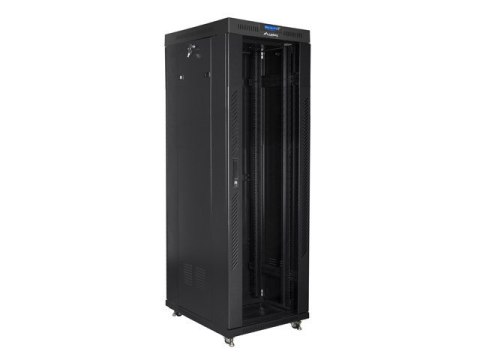 LANBERG SZAFA STOJĄCA RACK 19" 37U 600X800 DRZWI SZKLANE LCD CZARNA FF01-6837-12BL (FLAT PACK)