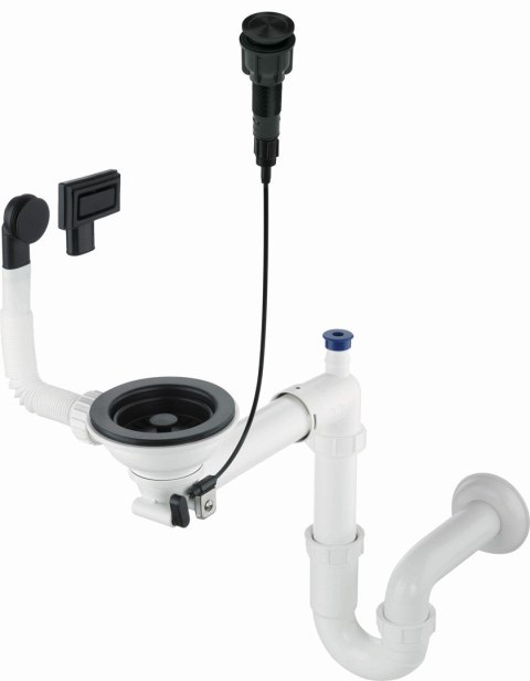 Syfon do zlewozmywaka granitowego 1-komorowego - Space-Saver ZXY_N982