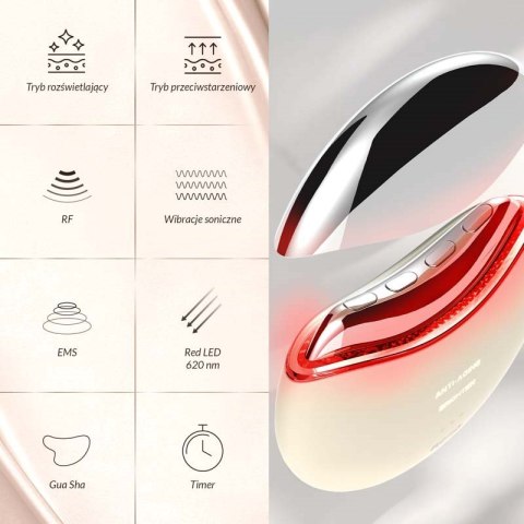 ZAAWANSOWANE URZĄDZENIE WSPOMAGAJĄCE STYMULACJĘ MIĘŚNI DLA NATURALNEGO EFEKTU UJĘDRNIANIA I KONTUROWANIA TWARZY Z TECHNOLOGIĄ EM