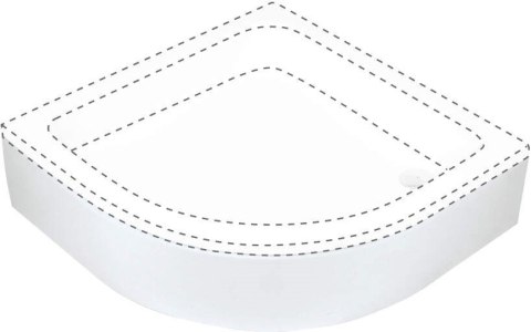 Deante PLUS II Osłona brodzika półokrągła 80 cm