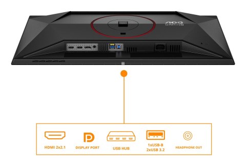 AOC G4 Q27G4ZDR monitor komputerowy 67,3 cm (26.5") 2560 x 1440 px Quad HD QD-OLED Czarny, Czerwony